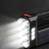 Szolár COB LED zseblámpa - munkalámpa funkcióval - 1200 mAh - MicroUSB - PHENOM