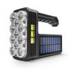 Szolár COB LED zseblámpa - munkalámpa funkcióval - 1200 mAh - MicroUSB - PHENOM