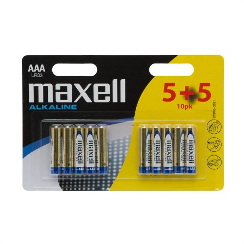 Mikroceruza elem AAA LR03 Super Alkaline 1,5V - 10 db - MAXELL 18735