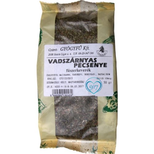 Vadszárnyas pecsenye fűszerkeverék - 50 g