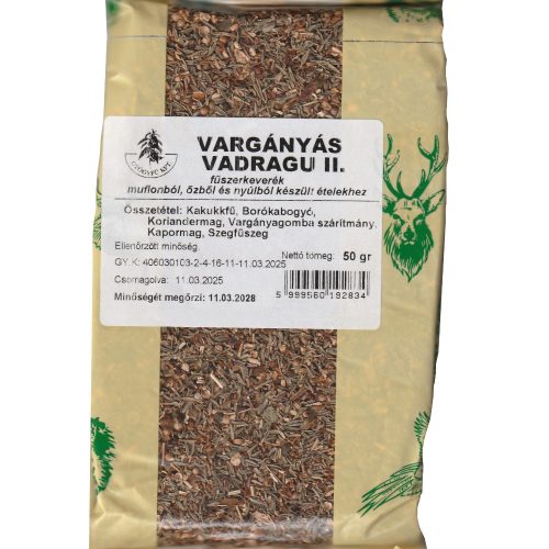 VARGÁNYAGOMBÁS VADRAGU II. fűszerkeverék 50 g