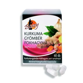   KURKUMA - GYÖMBÉR - FOKHAGYMA - 60 db étrend-kiegészítő kapszula