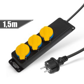 Kültéri elosztó fedéllel 1,5 m,  gumi IP44 - DELIGHT