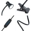 Flexibilis asztali LED lámpa - csipeszes - USB - állítható fényerő és színhőmérséklet - PHENOM