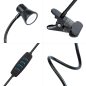   Flexibilis asztali LED lámpa - csipeszes - USB - állítható fényerő és színhőmérséklet - PHENOM