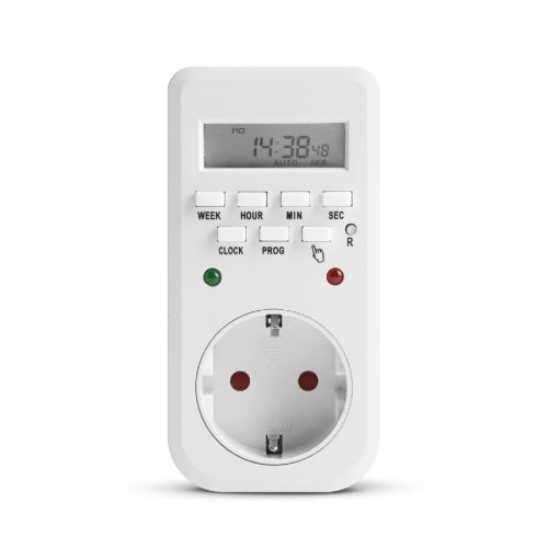 Digitális kapcsolóóra - visszajelző LED-del - 250V - 16A - 20298B