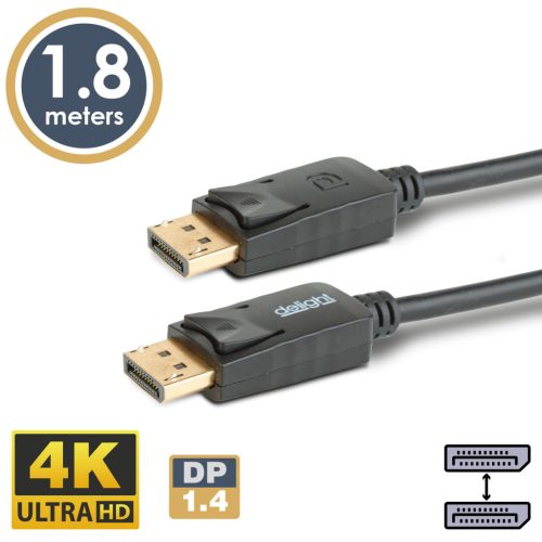 DisplayPort - Displayport kábel - 1.4 - 4K - 1,8 m - DELIGHT