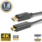 DisplayPort - HDMI kábel - 1.4 - 4K - 1,8 m - DELIGHT
