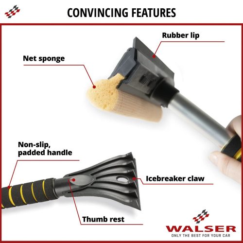Jégkaparó szivacsos nyéllel, vízlehúzóval 40x20 cm - WALSER
