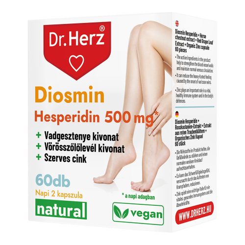 Vénák egészsége - Diozmin Heszperidin - 60 db étrend-kiegészítő kapszula - Dr. Herz