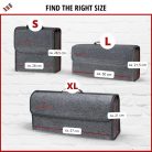 Autós tároló táska - L - szürke - 50x16x21 cm - WALSER