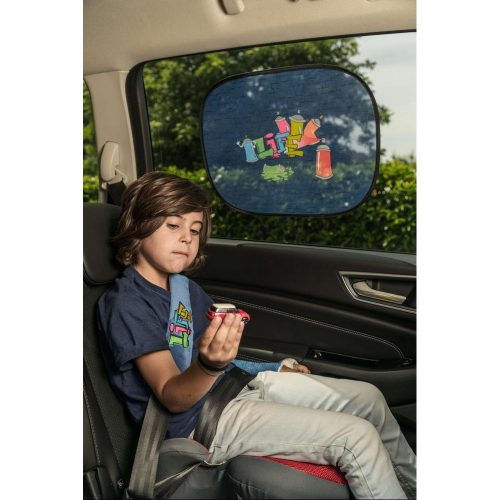 Napellenző fólia oldalablakra 2 db - öntapadós - 44x36 cm Graffiti - WALSER