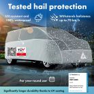 Autótakaró ponyva jégeső ellen - WALSER HYBRID + UV PROTECT - BUS 12-500-530