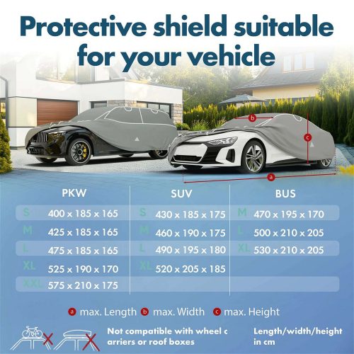 Autótakaró ponyva jégeső ellen - WALSER - HYBRID + UV PROTECT - BUS 11-470-499