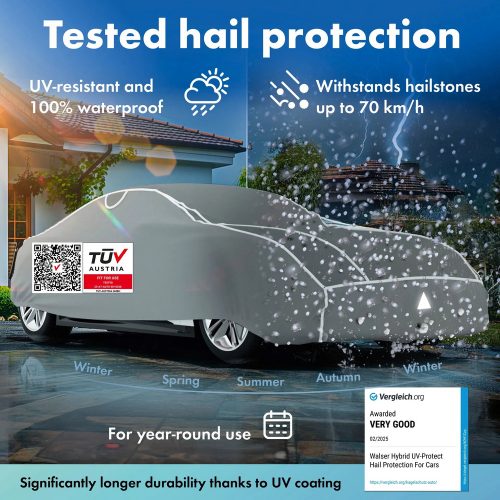 Autótakaró ponyva jégeső ellen - CAR - L méret - HYBRID + UV PROTECT - WALSER 3-425-474