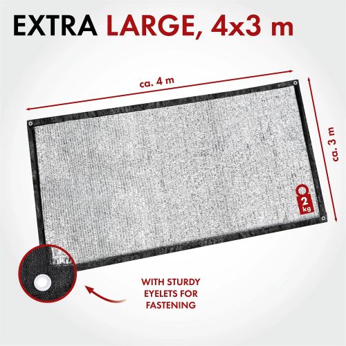 Napfényvédő alumínium árnyékolóháló 3x4 m StayCool - WALSER