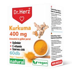   Kurkuma+Gyömbér+C-vitamin+Szerves Cink - 60 db étrend-kiegészítő kapszula - Dr. Herz