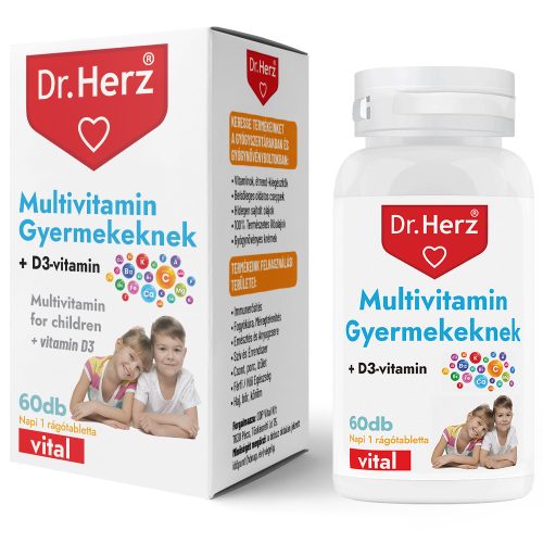 Multivitamin rágótabletta gyerekeknek - 60 db - Dr. Herz