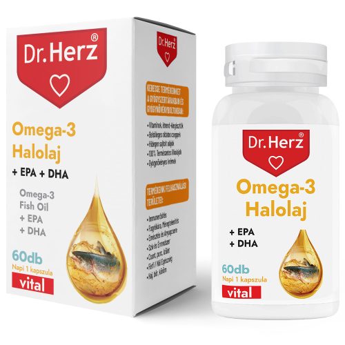 OMEGA-3 HALOLAJ 1000 MG LÁGYZSELATIN - 60 db étrend-kiegészítő kapszula - Dr. Herz