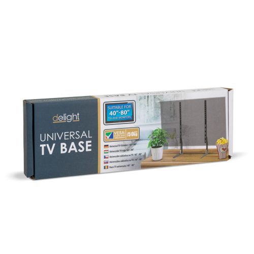 Univerzális TV talp - fekete - 71x35 cm - DELIGHT