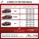 Autótakaró ponyva - beltéri - KOMBI - M méret - Stretch Plus