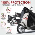 Motortakaró ponyva - BELTÉRI - VESPA - S méret - 185x90x100 cm fekete - WALSER