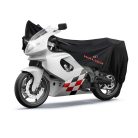 Motortakaró ponyva - BELTÉRI - SPORT - M méret - 215x95x120 cm fekete - WALSER