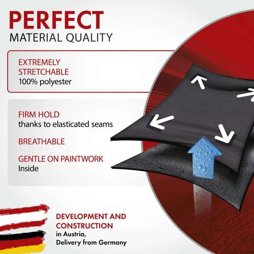 Motortakaró ponyva - BELTÉRI - SPORT - M méret - 215x95x120 cm fekete - WALSER