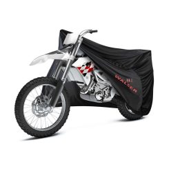   Motortakaró ponyva - BELTÉRI - ENDURO - XL méret - 255x110x135 cm fekete - WALSER