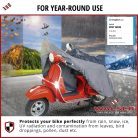 Motortakaró ponyva PREMIUM - SCOOTER - S méret - 185x90x100 cm szürke - WALSER 41088