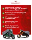 Motortakaró ponyva PREMIUM - SCOOTER - S méret - 185x90x100 cm szürke - WALSER 41088