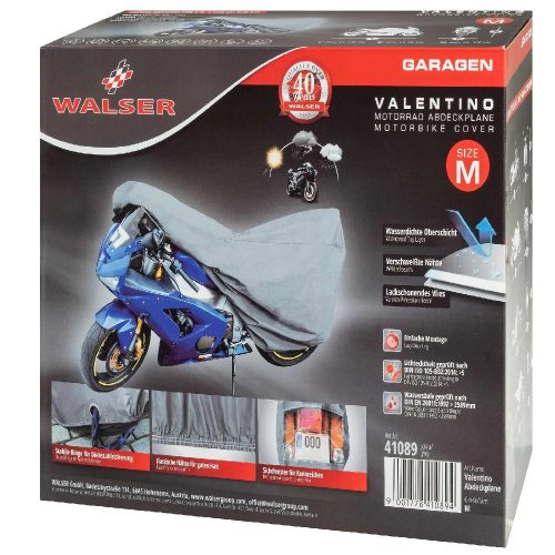 Motortakaró ponyva PREMIUM - SPORT - M méret - 215x95x120 cm szürke - WALSER