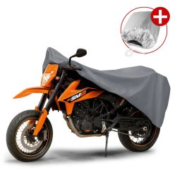  Motortakaró ponyva PREMIUM - CHOPPER - L méret - 250x100x130 cm szürke - WALSER