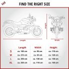 Motortakaró ponyva PREMIUM - CHOPPER - L méret - 250x100x130 cm szürke - WALSER