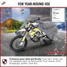 Motortakaró ponyva PREMIUM - ENDURO - XL méret - 255x110x135 cm szürke - WALSER