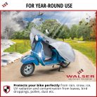 Motortakaró ponyva BASIC - S méret - 185x90x100 cm ezüst - WALSER