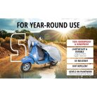 Motortakaró ponyva BASIC - S méret - 185x90x100 cm ezüst - WALSER