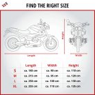 Motortakaró ponyva BASIC - S méret - 185x90x100 cm ezüst - WALSER