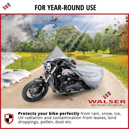 Motortakaró ponyva BASIC - L méret - 250x100x130 cm ezüst - WALSER