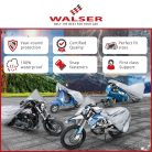 Motortakaró ponyva BASIC - XL méret - 255x110x135 cm ezüst - WALSER