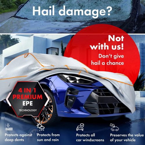 Autótakaró ponyva jégeső ellen - SUV - 8 méret - PREMIUM ALU-EPE + UV PROTECT - WALSER 8-460-489