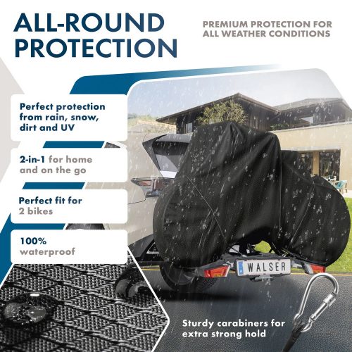 Kerékpártakaró ponyva - vízhatlan, vízlepergető 2 kerékpárhoz - WALSER
