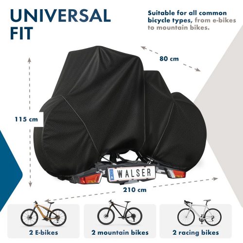 Kerékpártakaró ponyva - vízhatlan, vízlepergető 2 kerékpárhoz - WALSER