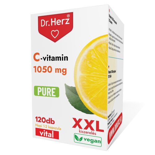 C-vitamin 1050 mg PURE XXL 120 db - étrend-kiegészítő kapszula - Dr. Herz