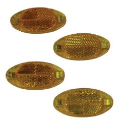   Fényvisszaverő kerékpár küllőprizma 4 db - borostyánsárga - WALSER