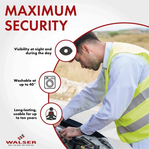 Láthatósági fényvisszaverő mellény - L méret - WALSER