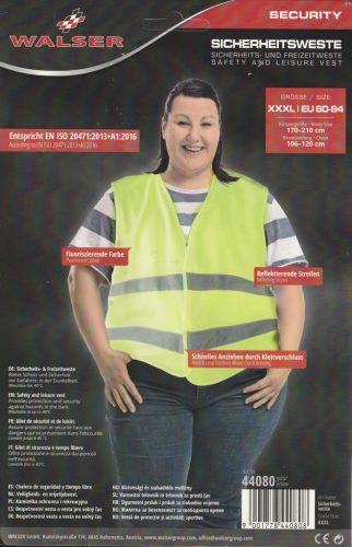 Láthatósági fényvisszaverő mellény - XXXL méret - WALSER