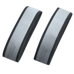   Fényvisszaverő tépőzáras szalag - 40x3,8 cm - ezüst, fekete - 2 db - WALSER 44526