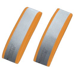   Fényvisszaverő tépőzáras szalag - 40x3,8 cm - ezüst, narancssárga - 2 db - WALSER 44527