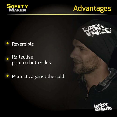 Sport sapka fényvisszaverő BODYGUARD emblémával - fekete - WALSER